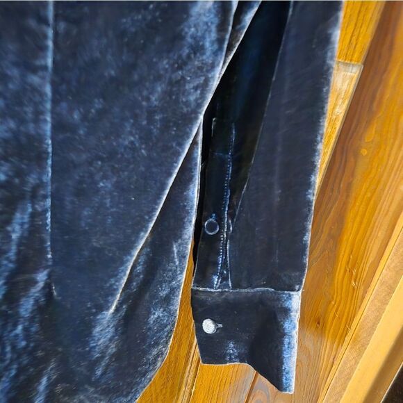 J Crew Black Velvet Button-Up Shirt NWT SZ 0 - Picture 13 of 16